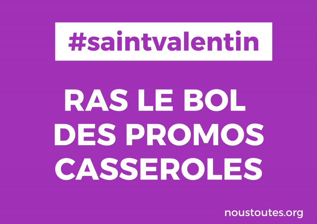 #saintvalentin Ras le bol des promos casseroles