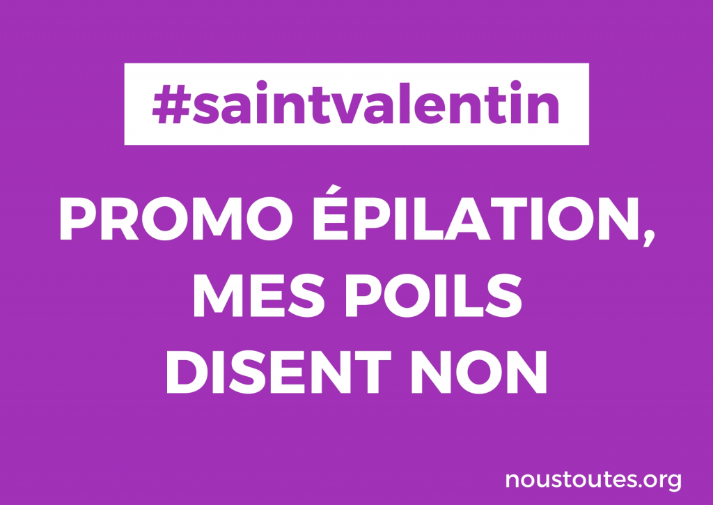 #saintvalentin Promo épilation, mes poils disent non