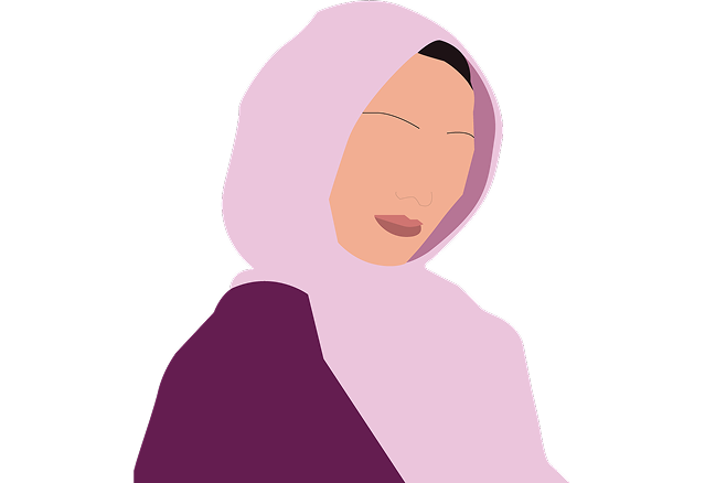 Femme voile rose